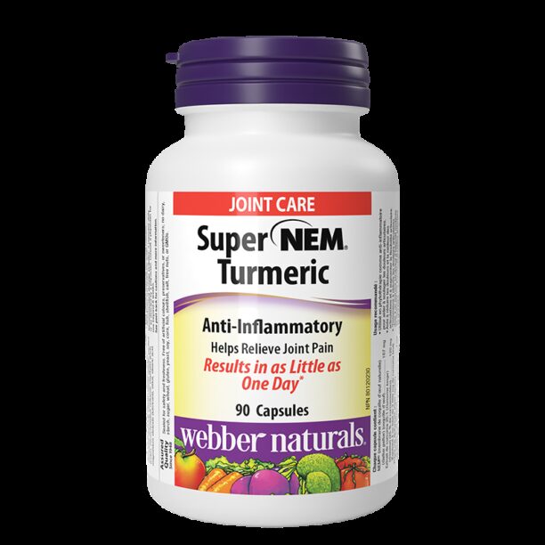 Кости и стави - НЕМ® Яйчена мембрана + Куркума и черен пипер х 90 капсули Webber Naturals