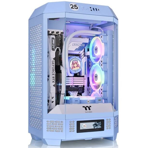 Кутия Thermaltake Tower 300 Hydrangea Blue