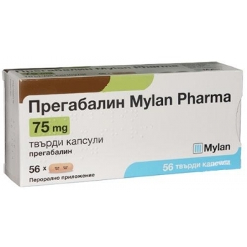 ПРЕГАБАЛИН MYLAN PHARMA CAPS. HARD 75 MG X56 цена