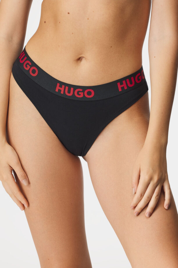 Прашки Tanga HUGO Sporty Logo Black