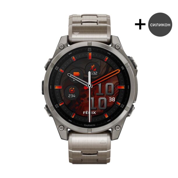 Оригинален Мъжки Смарт часовник Garmin Fenix 8 Amoled 47 мм Sapphire Titanium/Vented Garmin 010-02904-40