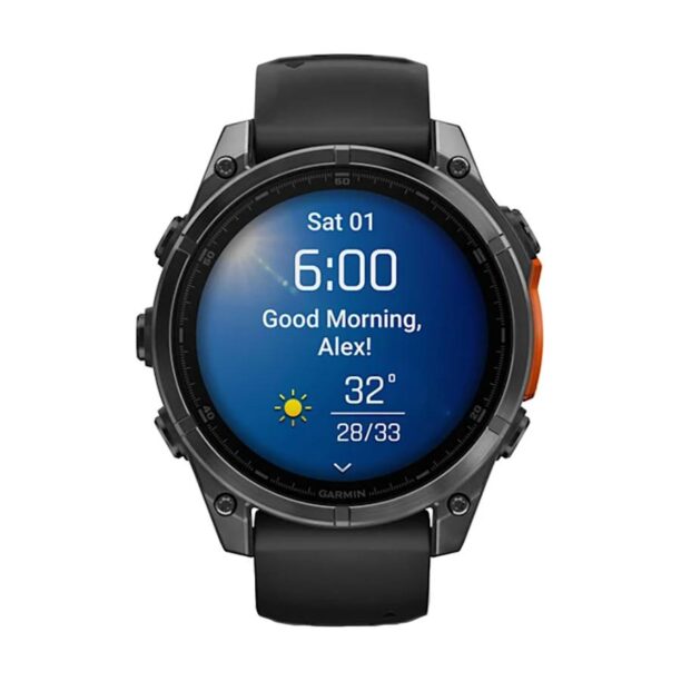 Оригинален Мъжки Смарт часовник Garmin Fenix 8 Amoled 47 мм Slate Gray/Black Garmin 010-02904-00