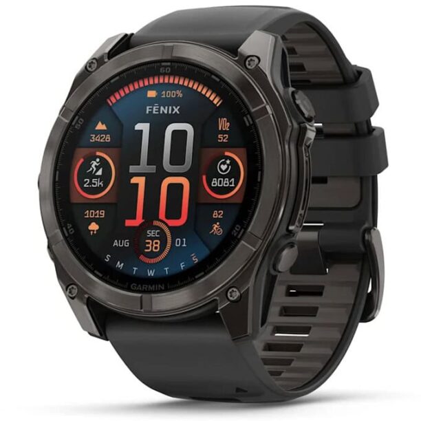 Смарт часовник Garmin fenix 8 51mm (Black/Pebble Grey)