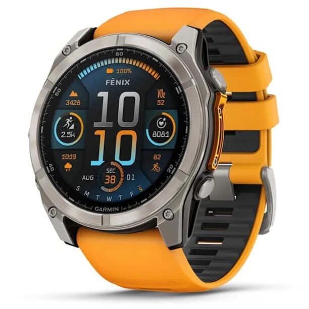 Смарт часовник Garmin fenix 8 51mm (Spark Orange/Graphite)