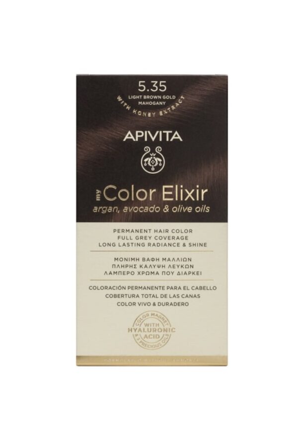 Боя за коса  My Color Elixir интензивно тъмнорусо N6.44 Apivita