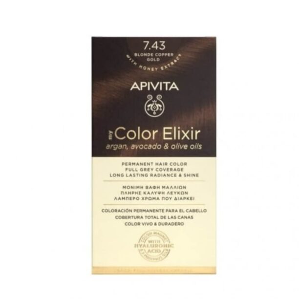 Боя за коса  My Color Elixir интензивно тъмнорусо N6.44 Apivita