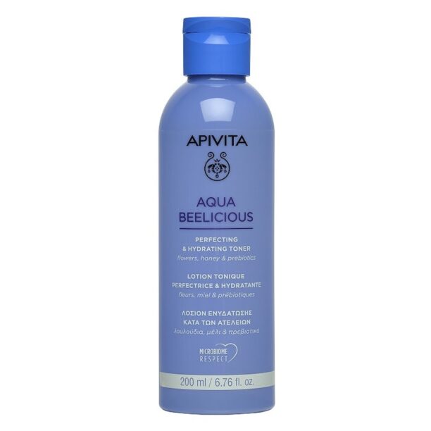 Овлажняващ и успокояващ тоник с пребиотици Aqua Beelicious -  200 ml Apivita