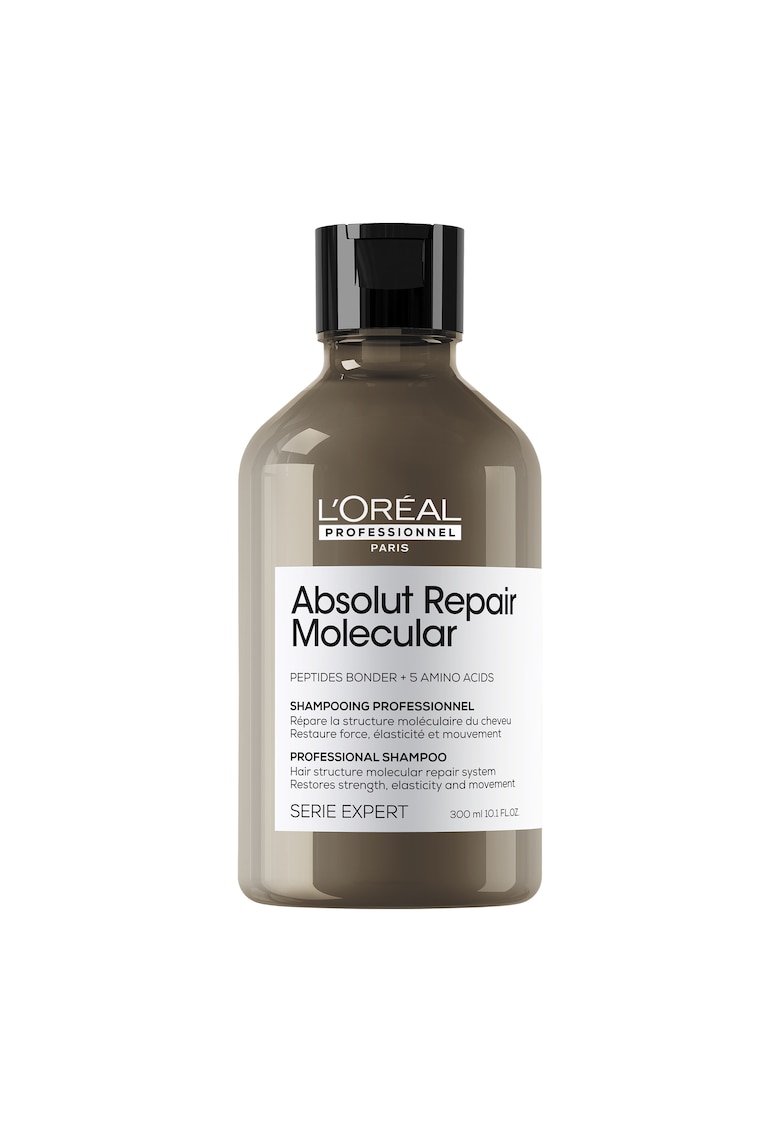 Шампоан за увредена коса  Serie Expert Absolut Repair Molecular - формулиран с пептидни връзки и 5 аминокиселини - възстановява макромолекулната ... LOreal Professionnel