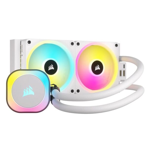 Водно охлаждане за процесор Corsair iCUE LINK H100i RGB AIO White 240mm