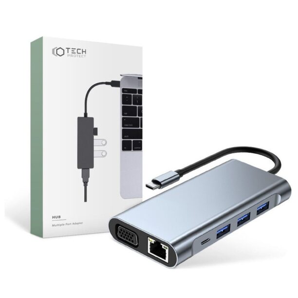 Докинг станция Tech-Protect USB-C Hub 10-in-1 v7