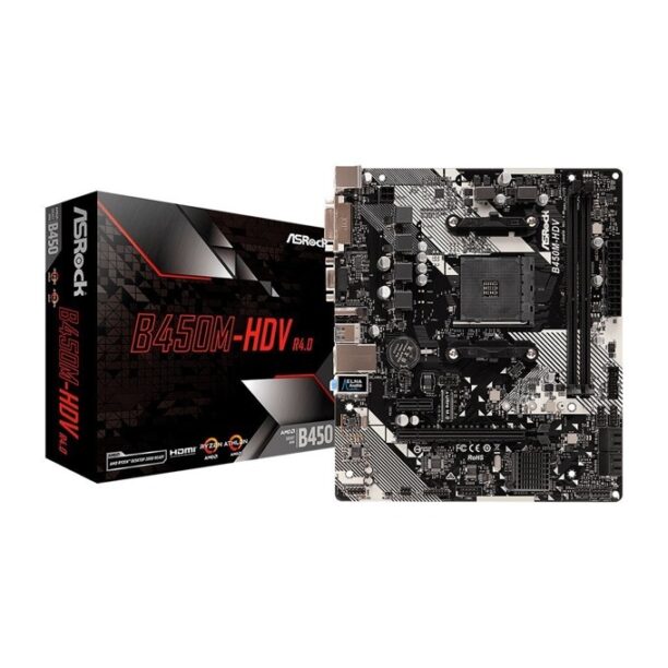 Дънна платка ASRock B450M-HDV R4.0 (Refurbished)