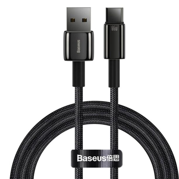 Кабел Baseus Tungsten Gold USB to USB-C Cable PD 2.0 66W (CATWJ-C01)