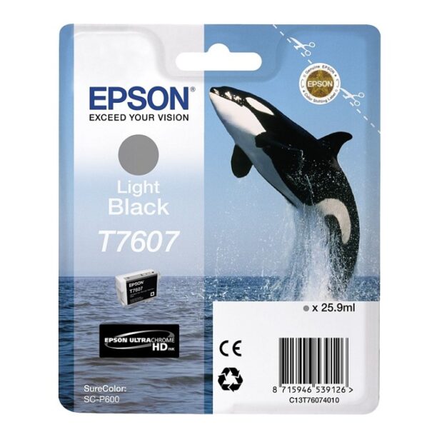 Касета за Epson SureColor SC-P600 - Light Black - T7607 - P№ C13T76074010 - 25.9ml цена