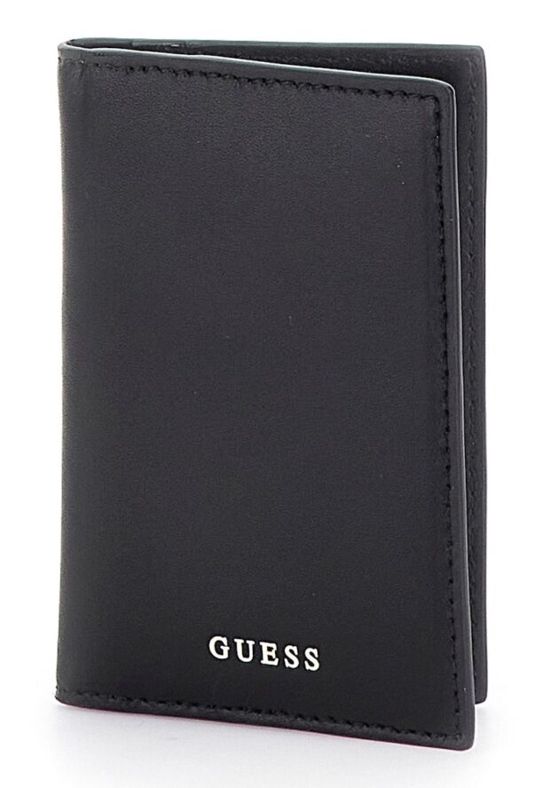 Кожен калъф за карти с лого GUESS