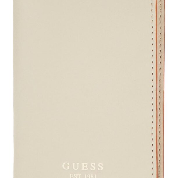 Кожен калъф за карти с лого GUESS