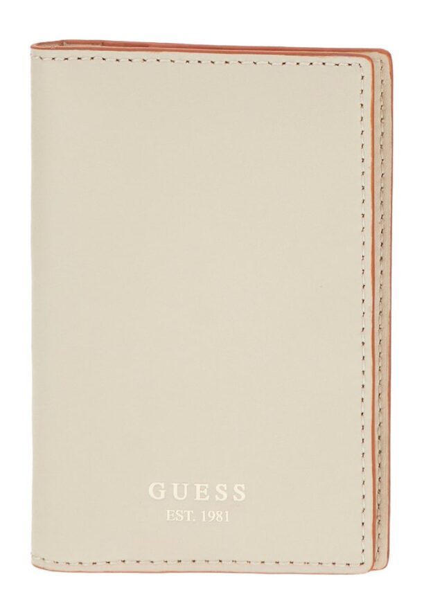 Кожен калъф за карти с лого GUESS