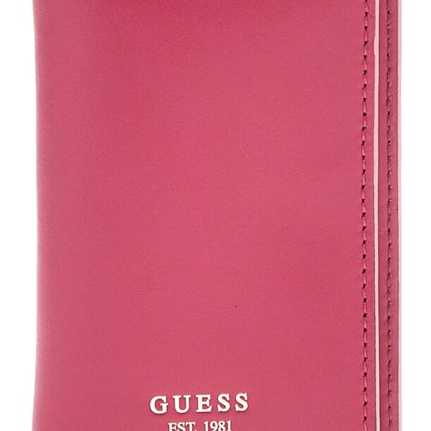 Кожен калъф за карти с лого GUESS