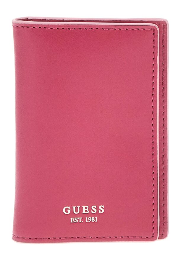 Кожен калъф за карти с лого GUESS