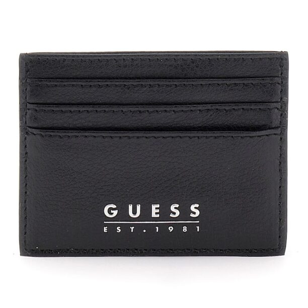 Кожен калъф за карти с метално лого GUESS