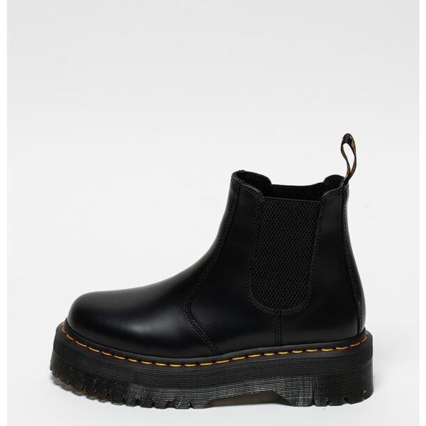 Кожени боти Quad Chelsea с контрастни шевове Dr Martens