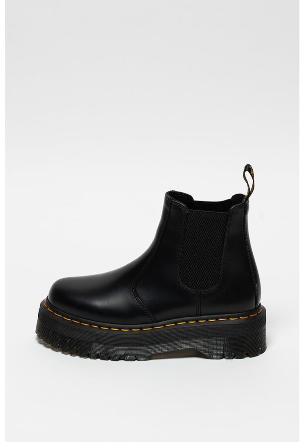 Кожени боти Quad Chelsea с контрастни шевове Dr Martens