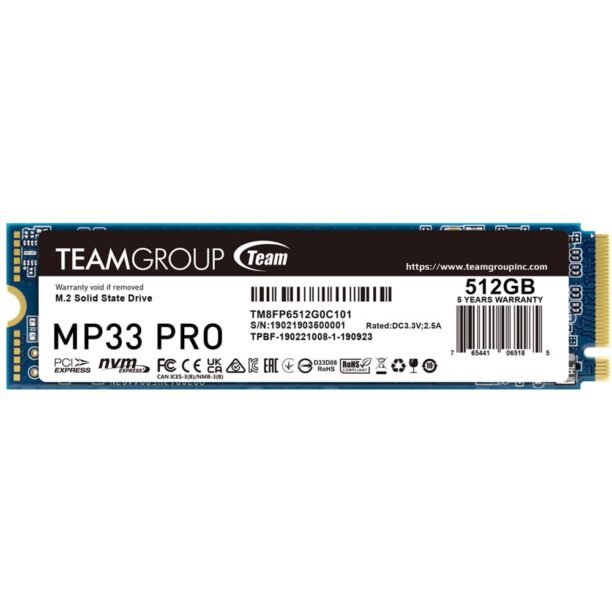 Памет SSD 512GB TeamGroup MP33 PRO