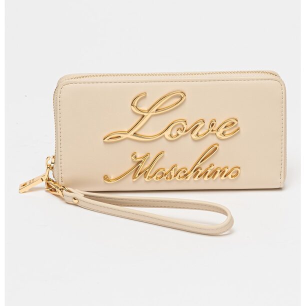 Портмоне с цип и метално лого Love Moschino