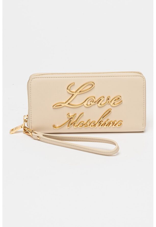 Портмоне с цип и метално лого Love Moschino