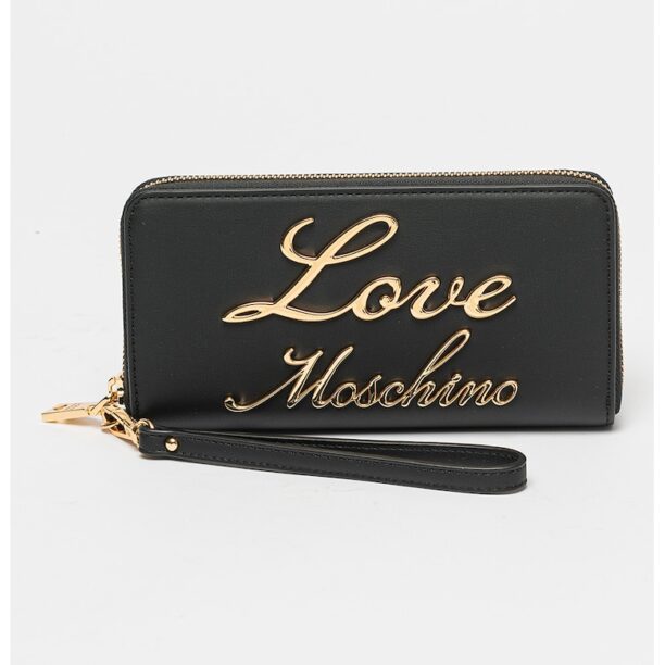 Портмоне с цип и метално лого Love Moschino