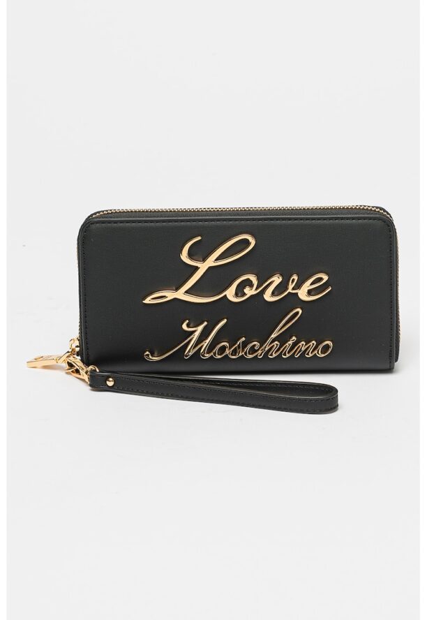 Портмоне с цип и метално лого Love Moschino