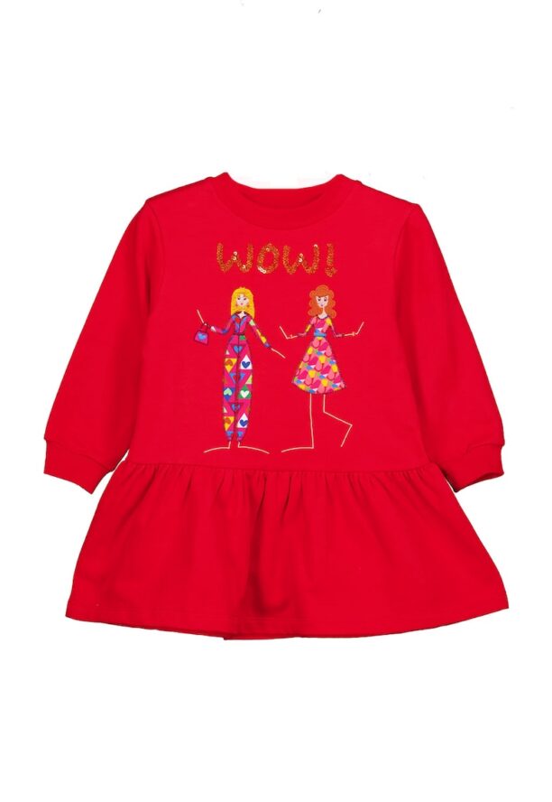 Разкроена рокля с графична шарка Agatha Ruiz de la Prada