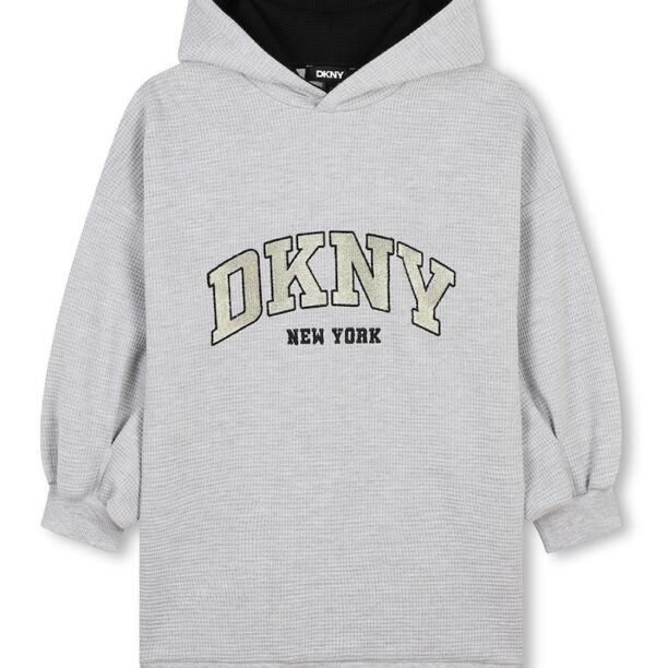 Рокля тип худи с лого DKNY