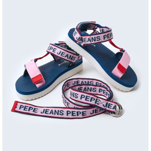 Сандали с велкро и лого Pepe Jeans London