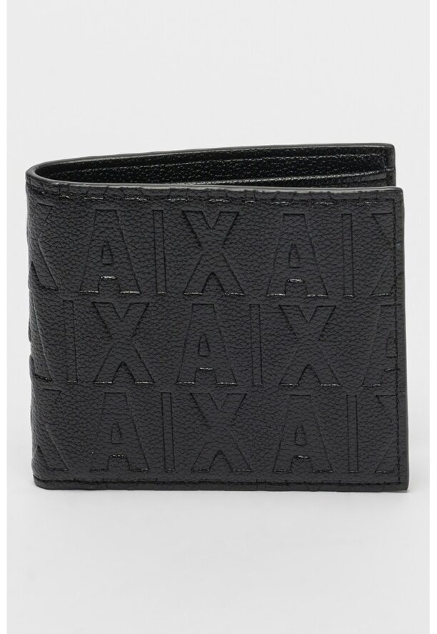 Сгъваем портфейл от еко кожа с монограми ARMANI EXCHANGE