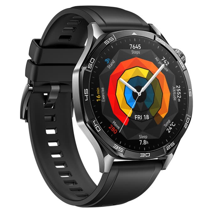 Смарт часовник Huawei Watch GT5 46мм Vili-B19F (Black Fluoroelastomer)