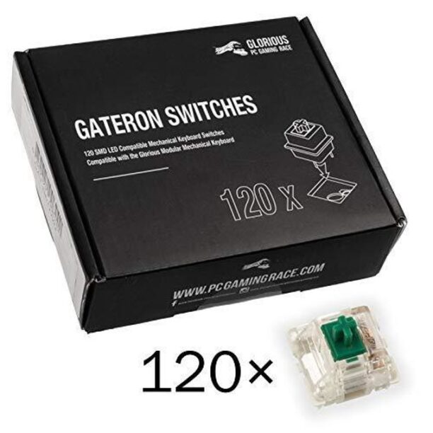 Суичове за механична клавиатура Glorious Gateron Green 120 броя