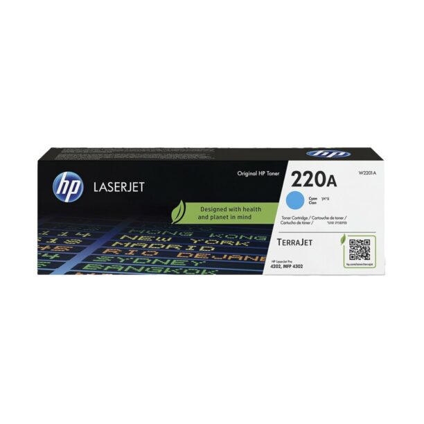 Тонер касета за HP LaserJet Pro 4202/4302 - Cyan - W2201A - HP 220A - Оригинална