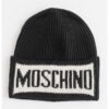 Шапка с вълна с уголемено лого Moschino