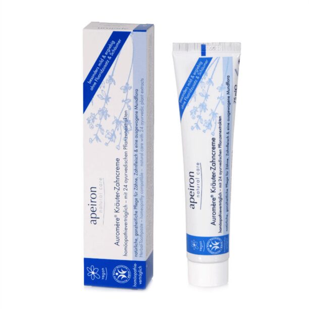 Apeiron Auromère® Kräuter-Zahncreme blue Ayurveda - Билкова паста за зъби (съвместима с хомеопатия)