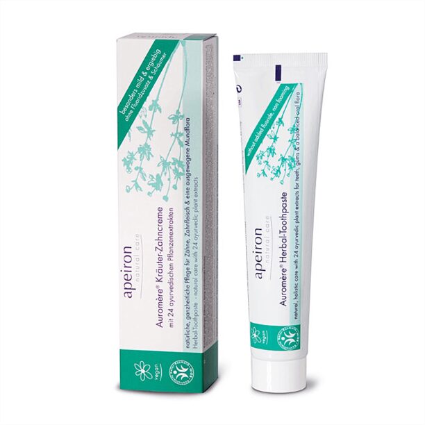 Apeiron Auromère® Kräuter-Zahncreme green Ayurveda - Билкова паста за зъби (съвместима с хомеопатия)