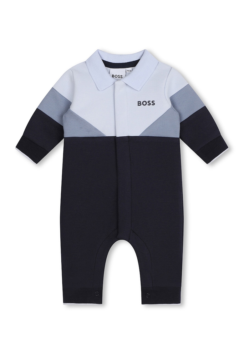 BOSS - Гащеризон Kidswear от памучно пике с яка BOSS Kidswear