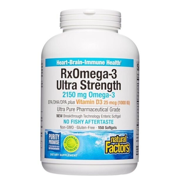 Rx Omega-3 Ultra Strength 2150 mg + Витамин D3 1000 IU