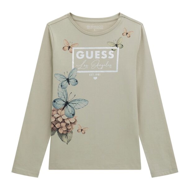 Блуза с памук с графика и лого GUESS KIDS