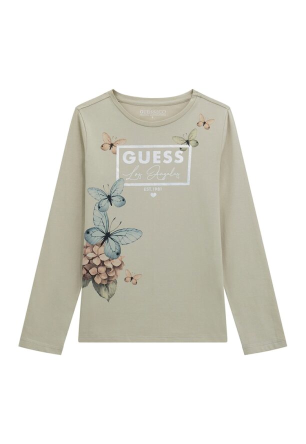 Блуза с памук с графика и лого GUESS KIDS