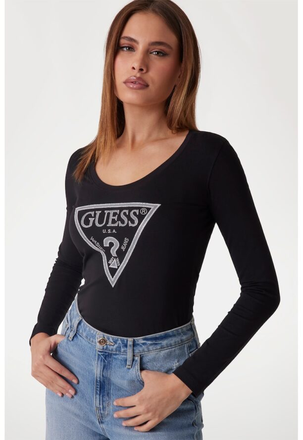 Блуза с памук с лого GUESS