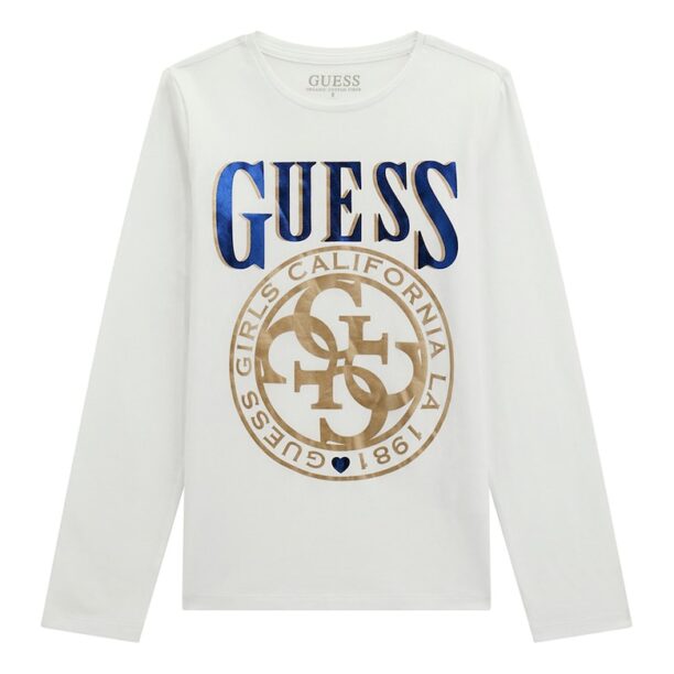 Блуза с памук с лого GUESS KIDS