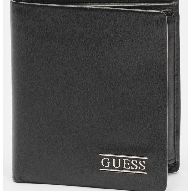 Кожен портфейл New Boston с двойно прегъване GUESS