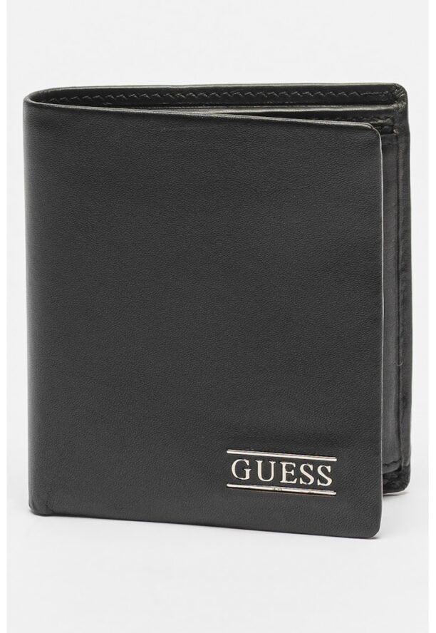 Кожен портфейл New Boston с двойно прегъване GUESS