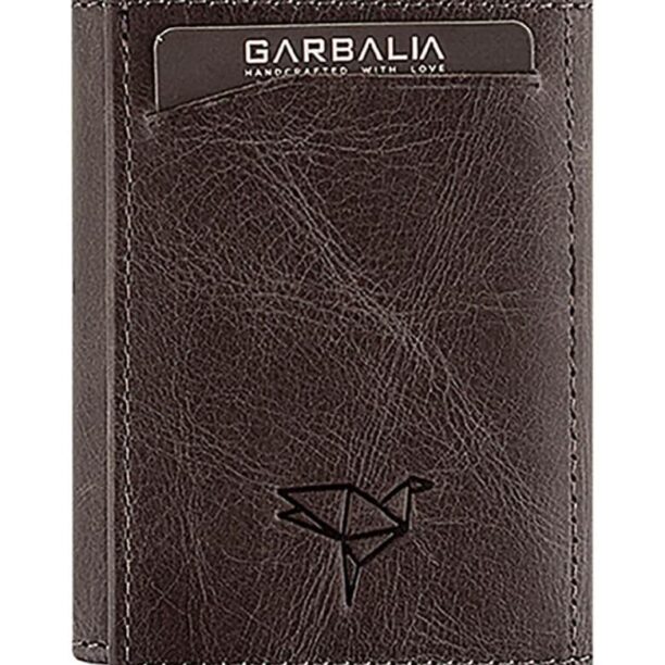 Кожен портфейл с прегъване и лого Garbalia