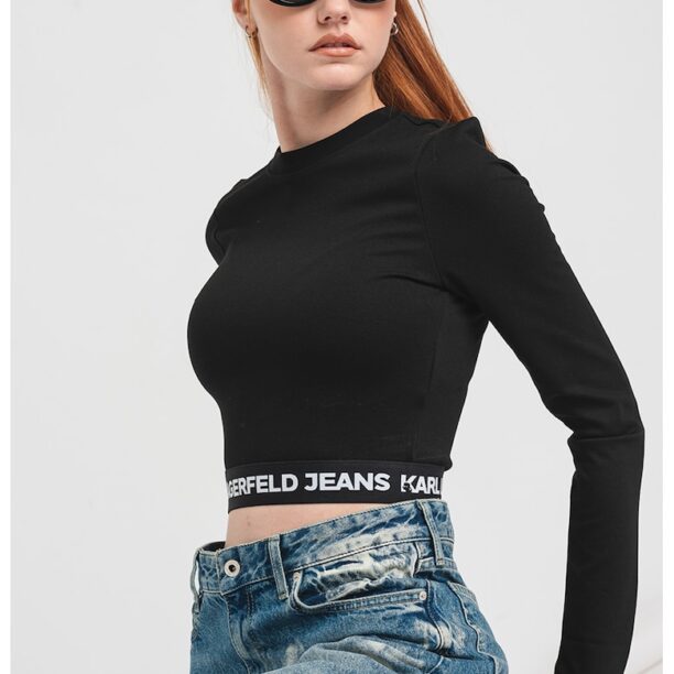 Къса блуза с лого KARL LAGERFELD JEANS